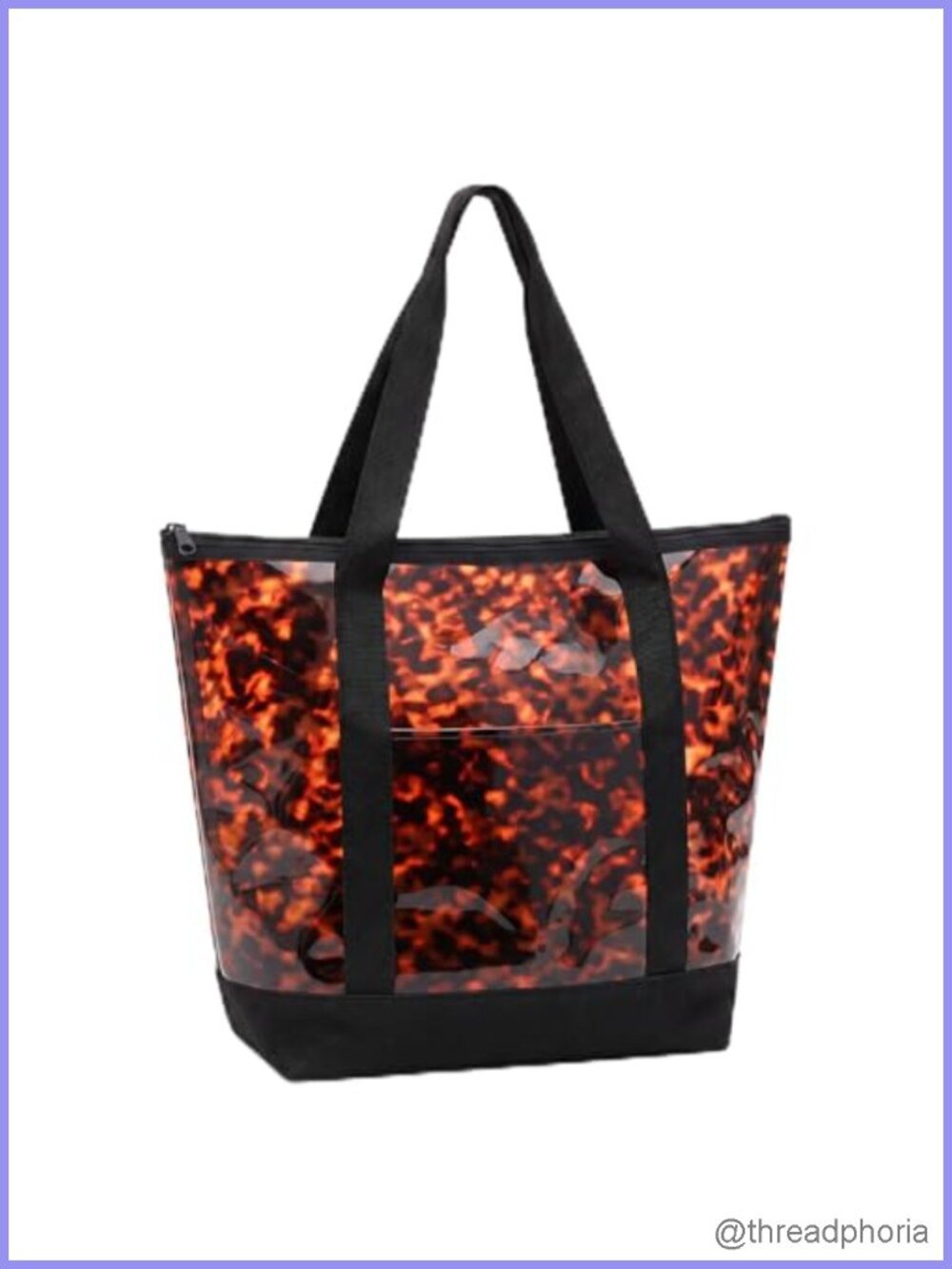 Clear PVC Tote Bag Waterproof Security Approved Travel Beach Shoulder Bag